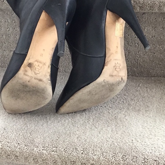 Loeffler Randall knee high black leather boots, size 10 - Picture 4 of 5